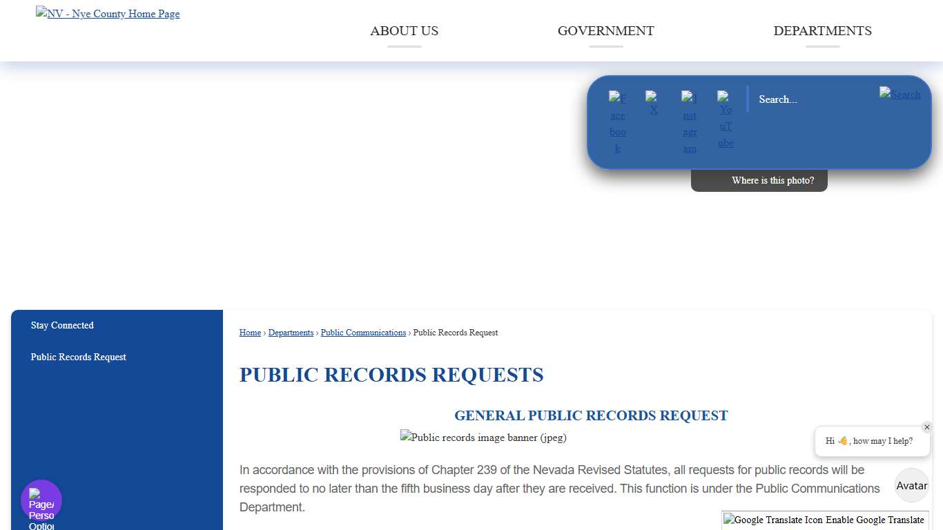 Public Records Requests | Nye County, NV Official Website