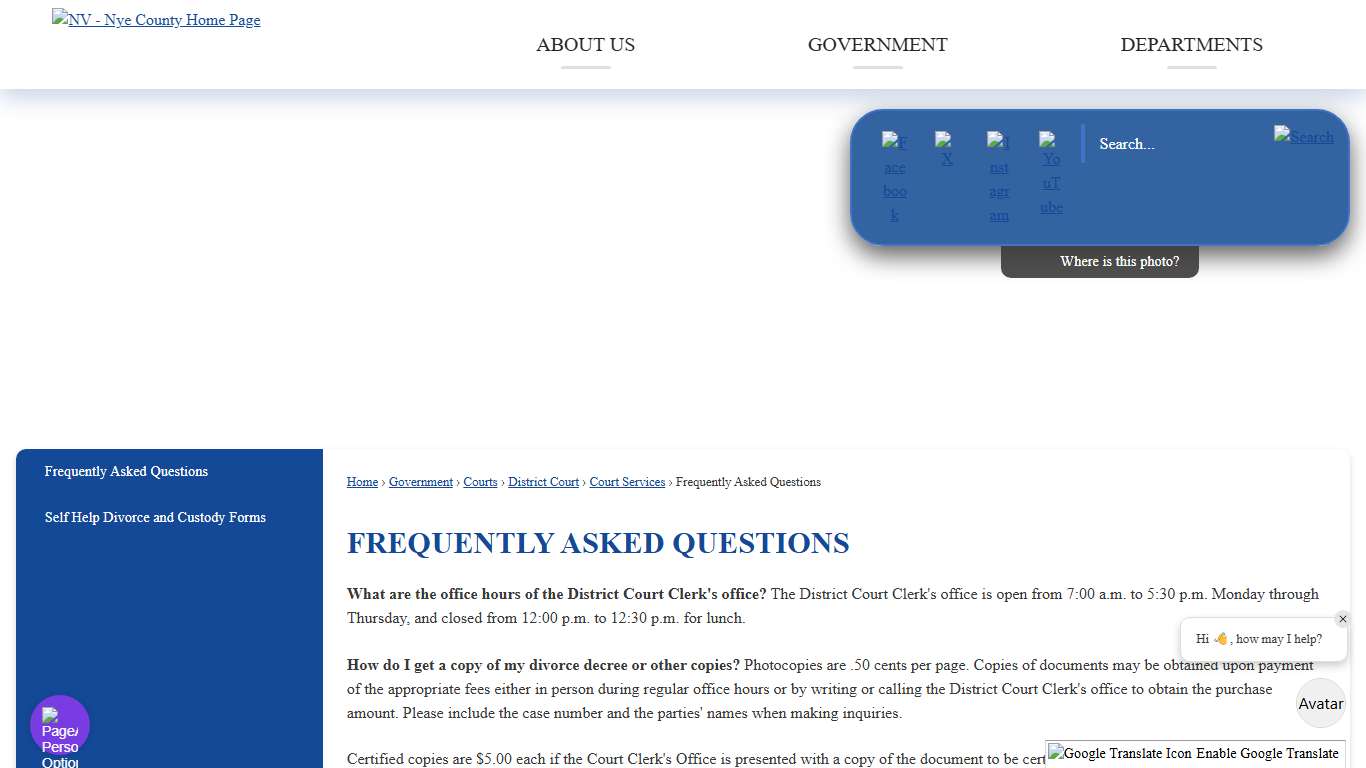 Frequently Asked Questions | Nye County, NV Official Website
